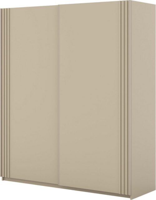 Home affaire Schwebetürenschrank Niva, Garderobenschrank incl.kompletter Innenausstattung Moderner Kleiderschrank, Schiebetürenschrank, Lamellen, Wäscheschrank