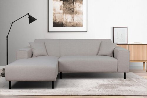 Home affaire Ecksofa ARROS L-Form mit Wellenunterfederung, Maße B/T/H: 235/163/81 cm, incl. Zierkissen, mit Recamiere rechts/links bestellbar, auch in Cord