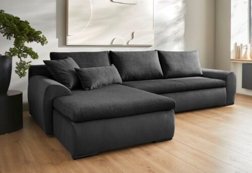 Home affaire Ecksofa Win L-Form, B: 285 cm - OTTO. Verlässliche Qualität., mit 2 Zierkissen, optional Bettfunktion & Bettkasten
