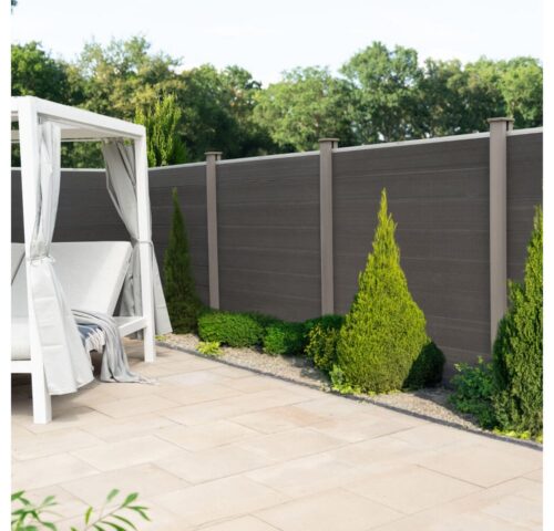 HOME DELUXE Sichtschutzelement WPC Sichtschutzzaun CALLADO - 170 x 2 x 180 cm, Zwei verschiedene Dekore, Sichtschutz Stecksystem, Zaun