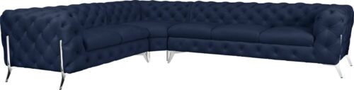 Home affaire Chesterfield-Sofa Amaury L-Form, großes Ecksofa, Chesterfield-Optik, Breite 323 cm, Fußfarbe wählbar