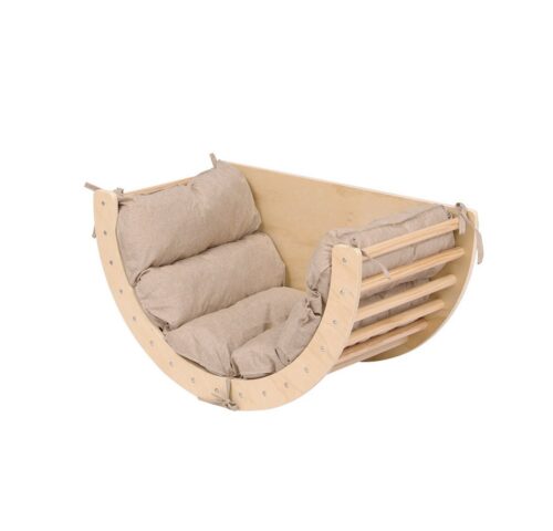 HOME DELUXE Klettergerüst NALAN 2 in 1 Kinderwippe inkl. Auflage, wandelbar zu Tisch, Kletterbogen oder Bude