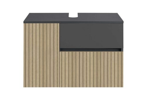 Home affaire Waschbeckenunterschrank Wisla für Wandmontage, Siphonausschnitt, Push-to-open-Funktion, Breite 80 cm