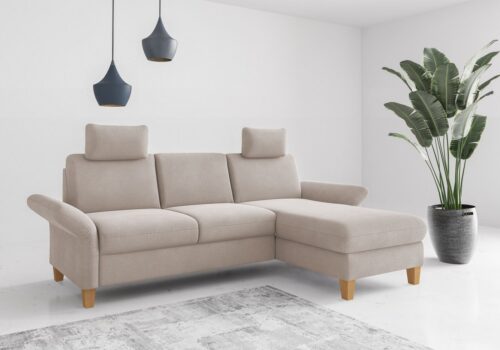 Home affaire Ecksofa Rochelle, L-Form, wahlweise mit Armteilverstellung, Bettfunktion und Bettkasten