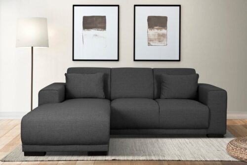 Home affaire Ecksofa BORNHOLM L-Form, B: 234 cm - OTTO. Verlässliche Qualität., Recamiere links oder rechts bestellbar, Wellenfederung, inkl. 2 Kissen