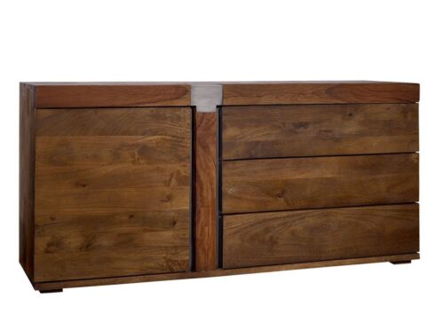 Massivmoebel24 Sideboard AMSTERDAM (Massivholz), Sideboard Mango 160x45x75 braun lackiert Amsterdam #10