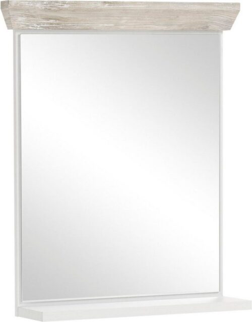 Home affaire Badspiegel Florenz, Spiegel im Landhausstil, in Pinie Weiß, mit Ablagefläche, Breite 60 cm