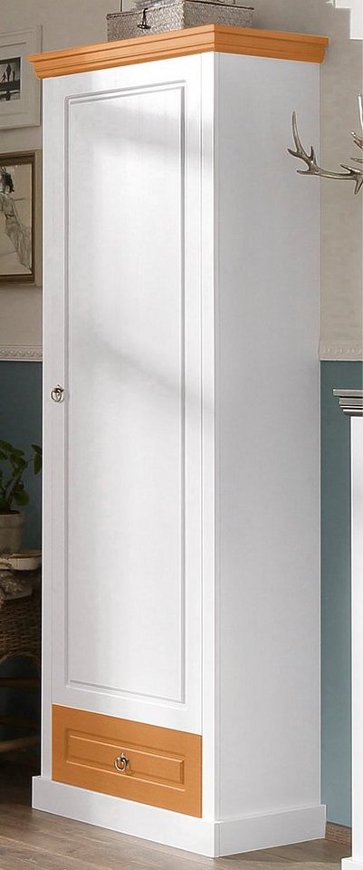 Home affaire Garderobenschrank Basilico aus massiver Kiefer, FSC®, Breite 67 cm, mit Kleiderstange