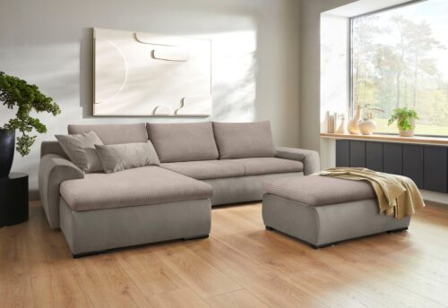 Home affaire Ecksofa Win L-Form, B: 285 cm - OTTO. Verlässliche Qualität., mit 2 Zierkissen, optional Bettfunktion & Bettkasten