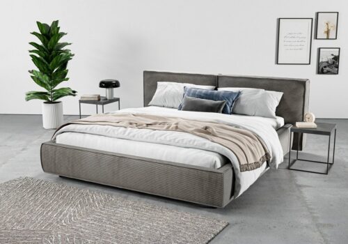 Home affaire Polsterbett Adrina mit Biesenoptik, Feincord und Luxus-Microfaser, bis 280kg, auch in Überlänge 220 cm, 4 Breiten bis 200cm