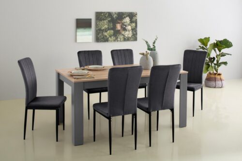 Home affaire Essgruppe Bergamo Tisch Stühle Speisezimmer Bestseller, (Set, 7-tlg), moderne 7-tlg Tischgruppe, Unser Bestpreis