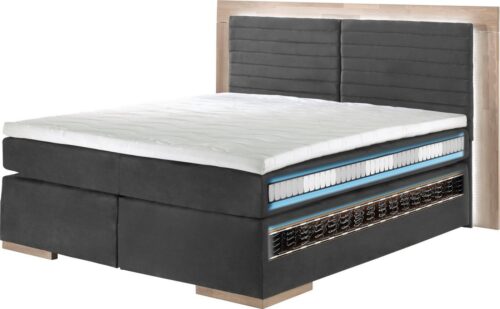 Home affaire Boxspringbett Cup, mit Massivholzrahmen, mit Topper, in 2 Härtegraden, in 3 Breiten