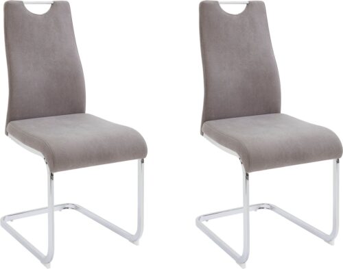 Home affaire Esszimmerstuhl Milano (Set, 2 St), (2 oder 4 Stück), Bezug in Microfaser oder Cord, Freischwinger