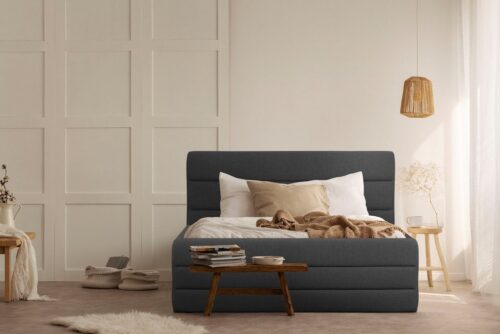 Home affaire Polsterbett Merrit, Quernaht im Kopf- und Fußteil, in 5 Breiten, auch in 220 cm Länge