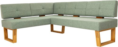 Home affaire Eckbank Ponza Polsterbank, Esszimmerbank, mit Massivholzgestell, Küchenbank in tollen Farben, Breite 201x161 cm