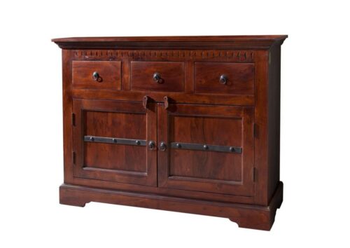 Massivmoebel24 Kommode OXFORD (Massivholz), Kommode Akazie 120x40x90 nougat lackiert OXFORD #531