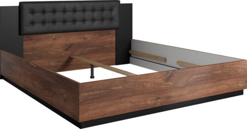 Home affaire Bettgestell Sigma, Doppelbett in zwei Breiten mit gepolstertem Kopfteil