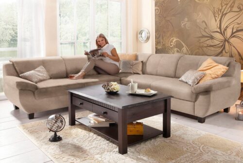 Home affaire Ecksofa Yesterday zeitlos und komfortabel, gemütliche Armlehnen L-Form, gleichschenklig, wahlweise mit Bettfunktion