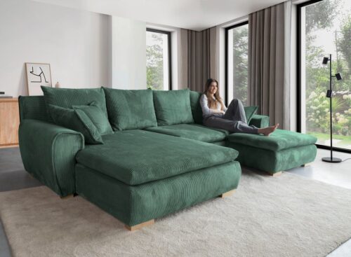 Home affaire Ecksofa Katja L-Form, B: 325 cm - OTTO. Verlässliche Qualität., mit Bettfunktion, Bettkasten & 4 Zierkissen