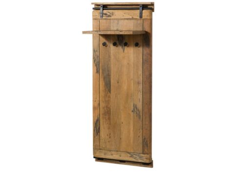 Massivmoebel24 Wandgarderobe RAILWAY (Wandgarderobe Mango 59x32x145 natur lackiert RAILWAY #1009), Wandgarderobe Mango 59x32x145 natur lackiert RAILWAY #1009
