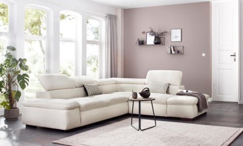 Home affaire Ecksofa Alberto L-Form, mit Kopfteilverstellung, wahlweise mit Bettfunktion
