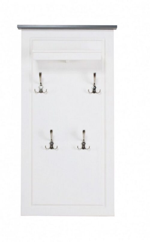 Home affaire Garderobenpaneel Lukas, Paneel, Wandpaneel, Garderobe, aus massiver Kiefer, mit dekorativen Fräsungen, einer Ablage