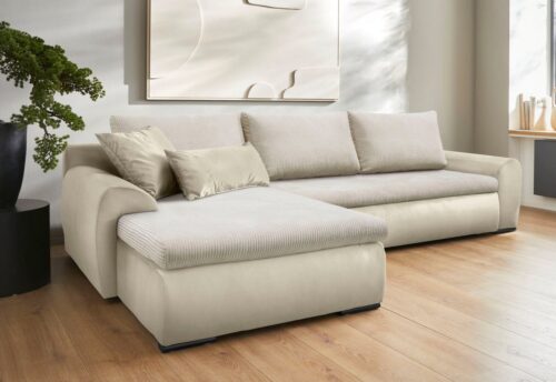 Home affaire Ecksofa Win L-Form, B: 285 cm - OTTO. Verlässliche Qualität., mit 2 Zierkissen, optional Bettfunktion & Bettkasten