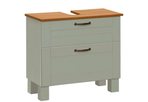 Home affaire Waschbeckenunterschrank Rodby FSC®-zertifiziertes Massivholz, Griffe Metall, Breite 60cm, Höhe 55cm
