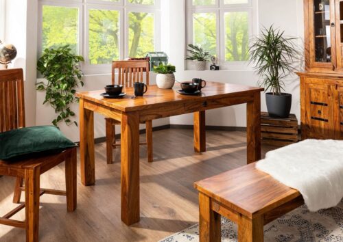 Massivmoebel24 Esstisch OXFORD (Esstisch Akazie 120x85x76 honig lackiert OXFORD #0111)