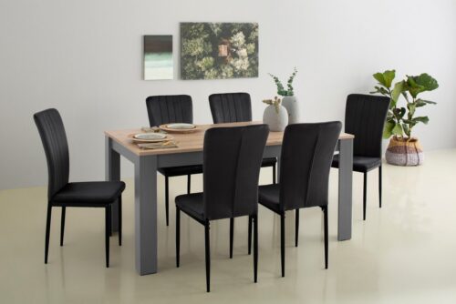 Home affaire Essgruppe Bergamo Tisch Stühle Speisezimmer Bestseller, (Set, 7-tlg), moderne 7-tlg Tischgruppe, Unser Bestpreis