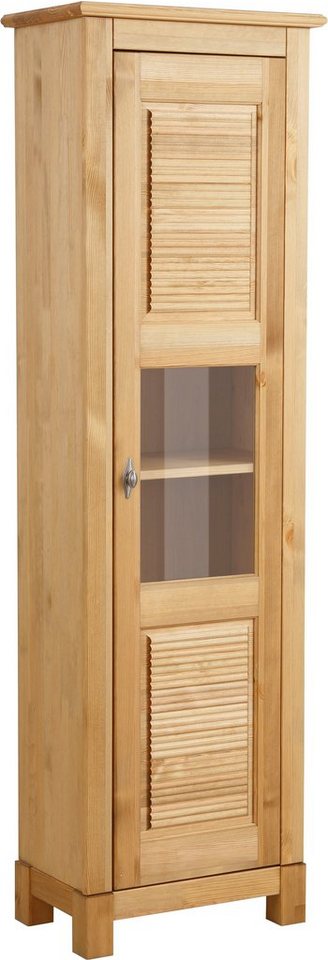 Home affaire Vitrine Rauna Vitrinenschrank, Stauraumchrank Höhe 180 cm, aus massiver Kiefer, FSC®-zertifiziert