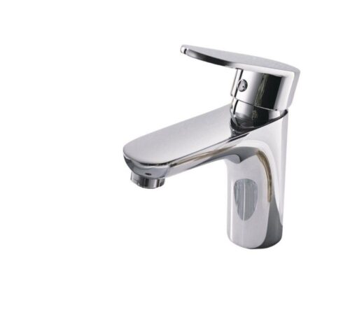 HOME DELUXE Waschtischarmatur RADIANT - Chrome 14,5 x 3,5 x 10,5 cm (inkl. Armatur & Flexschlauch) Wasserhahn, Badarmatur, Waschbeckenarmatur