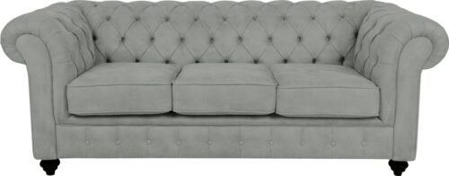 Home affaire Chesterfield-Sofa Duc 3-Sitzer, hochwertige Knopfheftung im Rücken, Samtoptik mit changierender Optik
