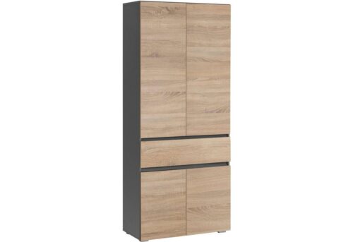 Home affaire Hochschrank Wisla mit 4 Türen & 1 Schublade, Breite 76 cm, Höhe 180 cm