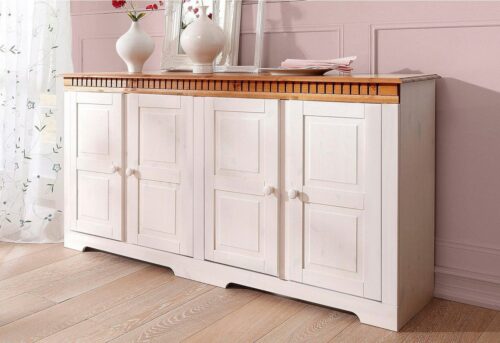 Home affaire Sideboard Lisa, Kommode aus massivem Kiefernholz, Breite 158,5 cm