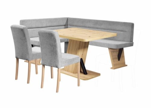 Home affaire Eckbankgruppe Laros Sitzgruppe, Eckbank, Stühle, Tisch, (Set, 4tlg Set), perfekt für Küche, Esszimmer, Wohnzimmer, Bestseller