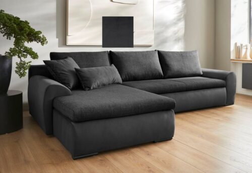 Home affaire Ecksofa Win L-Form, B: 285 cm - OTTO. Verlässliche Qualität., mit 2 Zierkissen, optional Bettfunktion & Bettkasten