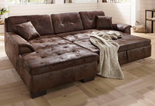 Home affaire Ecksofa Bergen zeitlos & elegant, Breite 267cm, L-Form, wahlweise mit Bettfunktion L-Form