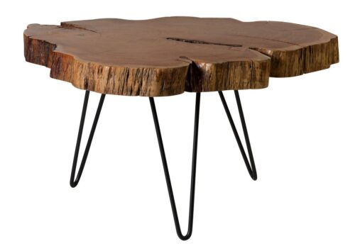 Massivmoebel24 Couchtisch LOUNGE COLLECTION (Massivholz, Massivholztisch), Akazie 80x80x45 natur lackiert LOUNGE COLLECTION #23