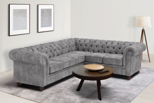 Home affaire Chesterfield-Sofa Chesterfield Ecksofa, auch in Leder L-Form, hochwertige Knopfheftung, langer Schenkel links oder rechts wählbar