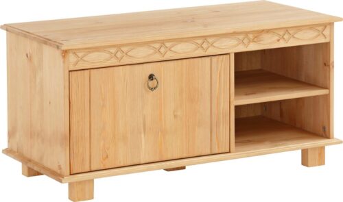 Home affaire Schuhbank Indra, aus massiver Kiefer, FSC®, Breite 90 cm, dezentes Ornament