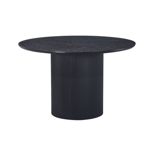 HOME DELUXE Esstisch CAMILLO - 120 x 75 x 120 cm, Eichenfurnier, Runder Esszimmertisch, lamellen-Esstisch