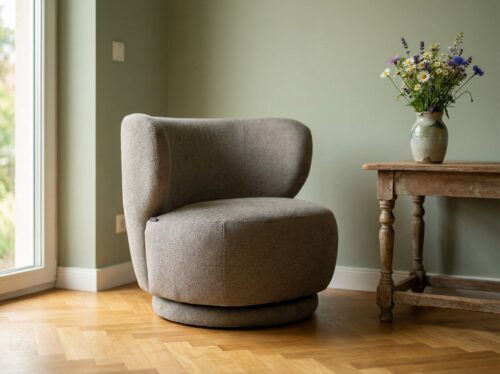 Home affaire Drehsessel ANNELIN, Loungesessel, Clubsessel, 360° drehbar, Struktur-Bezug