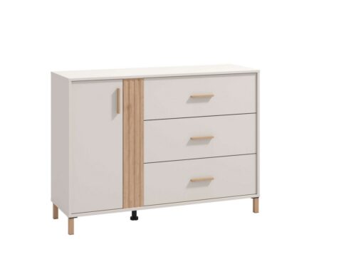 Home affaire Kommode Belfort Schubladenkommode Sideboard 3 Schubladen und 1 Tür, 125x40x90, FSC®-zertifizierter Holzwerkstoff, Trendfarbe cashmere