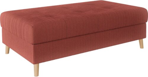 Home affaire Polsterhocker CHARRE XXL, Steppung im Sitzbereich, Maße: B/T/H: 118/73/40 cm, passend zur Serie CHARRE, auch in Cord und Bouclé