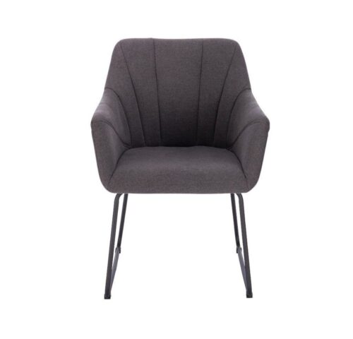 HOME DELUXE Polsterstuhl Armlehnenstuhl PAKU – Anthrazit 1er Set - 8er Set (4 St), Küchenstuhl Samtstühle mit Metallbeinen