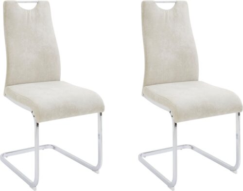 Home affaire Esszimmerstuhl Milano (Set, 2 St), (2 oder 4 Stück), Bezug in Microfaser oder Cord, Freischwinger