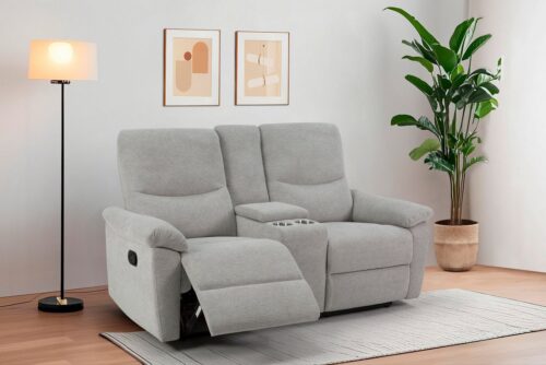 Home affaire 2-Sitzer ODILON, 2er-Kinosofa, TV-Sessel, Mulitmedia-Sofa, Struktur, USB A/C, Relaxfunktion manuell u. elektrisch, Getränkehalter, Staufach