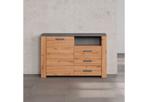 Home affaire Sideboard Ambres (1 St), Sideboard, 1 Tür, 3 Schubkasten, 1 Fach, Soft-Close 127/40/83 cm