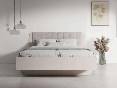 Home affaire Polsterbett CLAREI mit gepolstertes Kopfteil, in 2 Breiten 160 und 180 cm, Bettgestell ohne Bettkasten und Matratze, gemütlich und modern